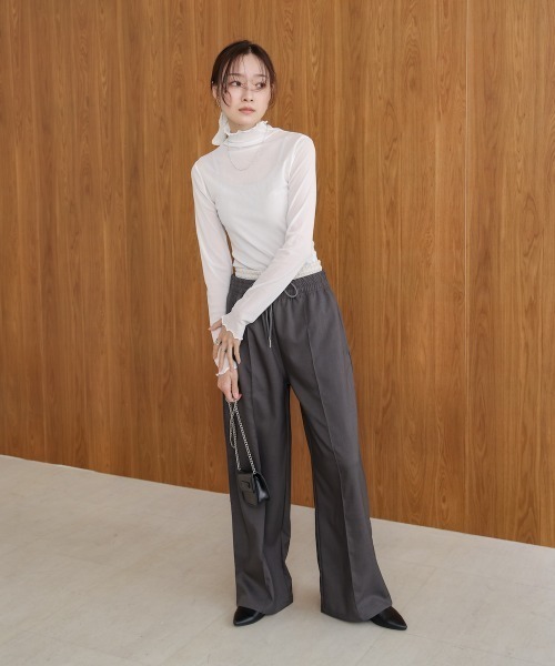 Bab(バブ)の「【S・Mサイズ展開】ダブルウエストパンツ(その他パンツ・レディース・チャコールグレー/ベージュ・MEDIUM/SMALL)」の12枚目の写真