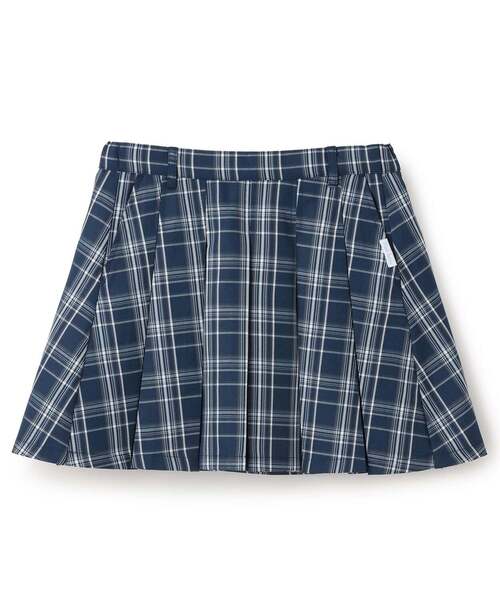PINK-latte（ピンクラテ）の「チェックフロントプリーツスカート（スカート・キッズ・ライトベージュ/オフホワイト/ネイビー/ライトグレー・130cm/150cm/160cm/120cm/140cm）」の4枚目の写真