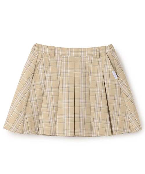 PINK-latte（ピンクラテ）の「チェックフロントプリーツスカート（スカート・キッズ・ライトベージュ/オフホワイト/ネイビー/ライトグレー・130cm/150cm/160cm/120cm/140cm）」の3枚目の写真