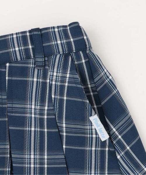 PINK-latte（ピンクラテ）の「チェックフロントプリーツスカート（スカート・キッズ・ライトベージュ/オフホワイト/ネイビー/ライトグレー・130cm/150cm/160cm/120cm/140cm）」の8枚目の写真