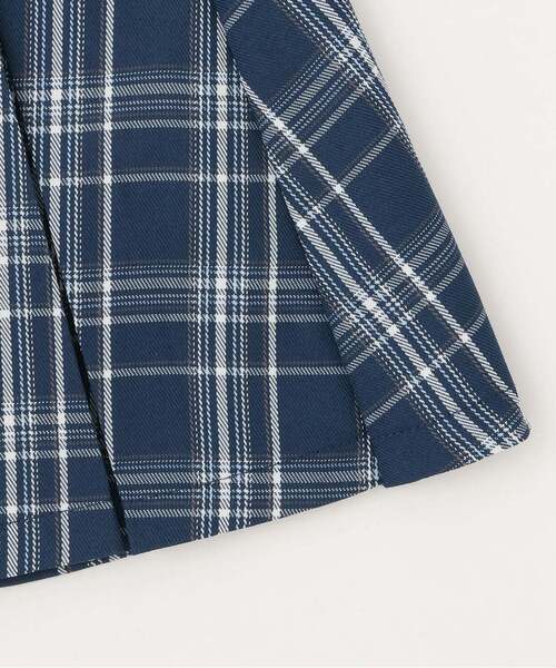 PINK-latte（ピンクラテ）の「チェックフロントプリーツスカート（スカート・キッズ・ライトベージュ/オフホワイト/ネイビー/ライトグレー・130cm/150cm/160cm/120cm/140cm）」の9枚目の写真