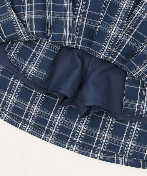 PINK-latte（ピンクラテ）の「チェックフロントプリーツスカート（スカート・キッズ・ライトベージュ/オフホワイト/ネイビー/ライトグレー・130cm/150cm/160cm/120cm/140cm）」の10枚目の写真