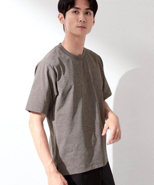 THE SHOP TK (ザ ショップ ティーケー )の「【新色追加&再入荷!!】【接触冷感/吸水速乾/UVカット/透け防止/遮熱】BO-NO TEE/ボーノTシャツ(Tシャツ/カットソー・メンズ・チャコールグレー/オフホワイト/グリーン系/ライトグレー/ブルー系その他/ブラウン系その他/ボルドー・01/02/03/04/05)」の4枚目の写真