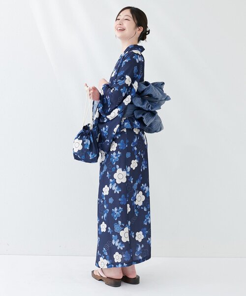 natural couture(ナチュラルクチュール)の「ラメしわ兵児帯(和装小物・レディース・グレー/イエロー/ラベンダー/ブラック/ネイビー/レッド・FREE)」の19枚目の写真