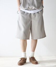 Firsthand（ファーストハンド）の「Firsthand ファーストハンド ストライプ イージー ワイドショーツ   セットアップ対応（その他パンツ）」