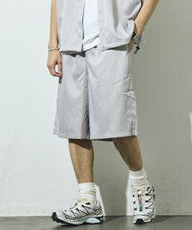 Firsthand（ファーストハンド）の「Firsthand ファーストハンド ストライプ イージー ワイドショーツ   セットアップ対応（その他パンツ）」