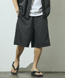Firsthand（ファーストハンド）の「Firsthand ファーストハンド ストライプ イージー ワイドショーツ   セットアップ対応（その他パンツ）」