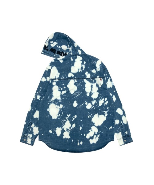 AAPE BY A BATHING APE（エーエイプバイアベイシングエイプ）の「AAPE MAIN LONG SLEEVE HOODIE SHIRT（シャツ/ブラウス・メンズ・ライトブルー・MEDIUM/SMALL/LARGE/X-LARGE）」の8枚目の写真