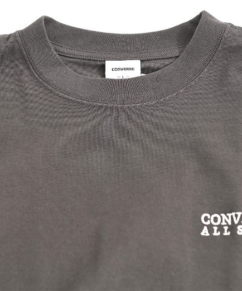 CONVERSE(コンバース)の「『CONVERSE/コンバース』クルーネック フライスバックグラフィック半袖Tシャツ(Tシャツ/カットソー・メンズ・ブラック系/ホワイト・L/M/LL)」の11枚目の写真