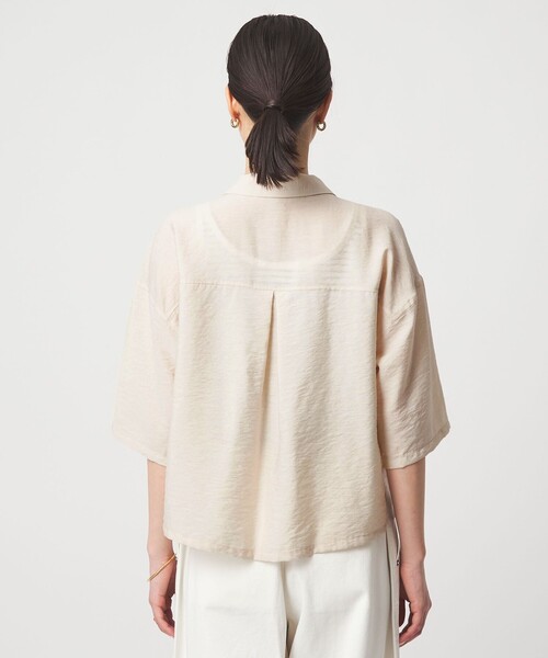 green label relaxing(グリーンレーベルリラクシング)の「【WEB限定】<at ease>ポケット オープンカラー シャツ(シャツ/ブラウス・レディース・ナチュラル/ダークブラウン/ブラック・FREE)」の20枚目の写真