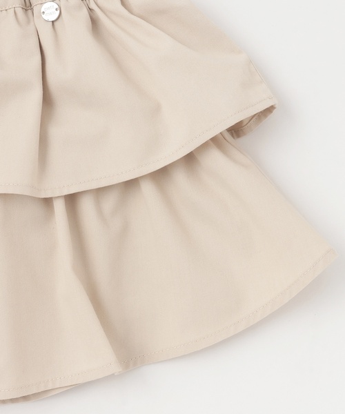 petit main(プティマイン)の「ティアードスカパン(スカート・キッズ・ピンク/ライトベージュ/ネイビー/ブルー・80cm/120cm/110cm/100cm/90cm/130cm)」の15枚目の写真