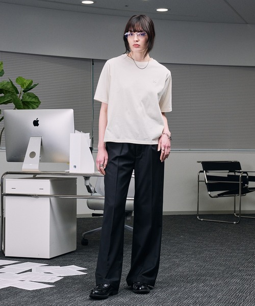 SELLE GLANT(セレグランテ)の「SEMI-WIDE STRAIGHT SLACKS PANTS / セミワイドストレートスラックスパンツ(スラックス・メンズ・ブラック/ダークグレー・SMALL/LARGE/MEDIUM)」の9枚目の写真