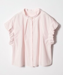 EMMEL REFINES（エメルリファインズ）の「<EMMEL REFINES>EM ギャザー ミニパフスリーブ バンドカラー シャツ（シャツ/ブラウス）」