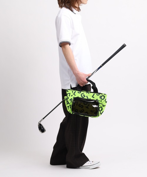 stella77golf(ステラセブンティーンセブンゴルフ)の「PVCポケット付総柄スウェットカートBAG(トートバッグ・メンズ・ライム/ブルー/カモフラージュ/ブラック・F)」の20枚目の写真