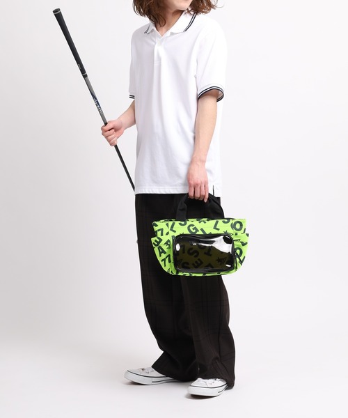 stella77golf(ステラセブンティーンセブンゴルフ)の「PVCポケット付総柄スウェットカートBAG(トートバッグ・メンズ・ライム/ブルー/カモフラージュ/ブラック・F)」の21枚目の写真