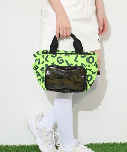 stella77golf(ステラセブンティーンセブンゴルフ)の「PVCポケット付総柄スウェットカートBAG(トートバッグ・メンズ・ライム/ブルー/カモフラージュ/ブラック・F)」の15枚目の写真