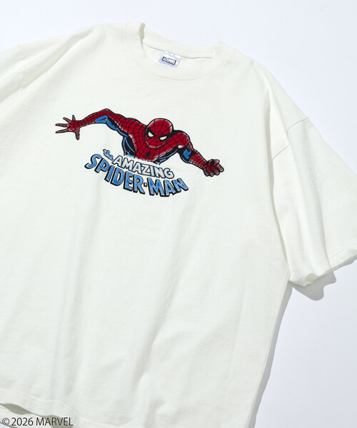 セール】MARVEL/マーベル/スパイダーマン/クルーネックTシャツ/静電