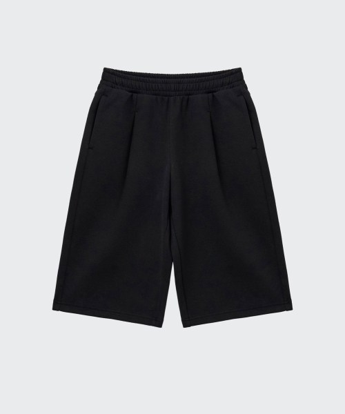 MUSINSA STANDARD KIDS（ムシンサスタンダードキッズ）の「ダブルニットワンタックロングバミューダスウェットパンツ[ブラック]（その他パンツ・レディース・その他・110/120/130/140/150/160）」の3枚目の写真