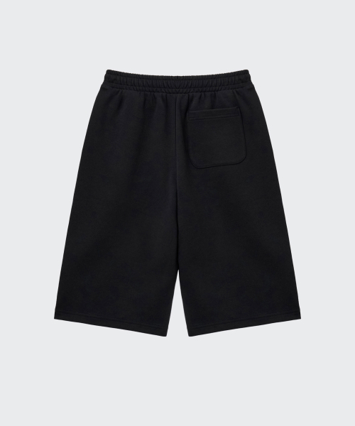 MUSINSA STANDARD KIDS（ムシンサスタンダードキッズ）の「ダブルニットワンタックロングバミューダスウェットパンツ[ブラック]（その他パンツ・レディース・その他・110/120/130/140/150/160）」の4枚目の写真