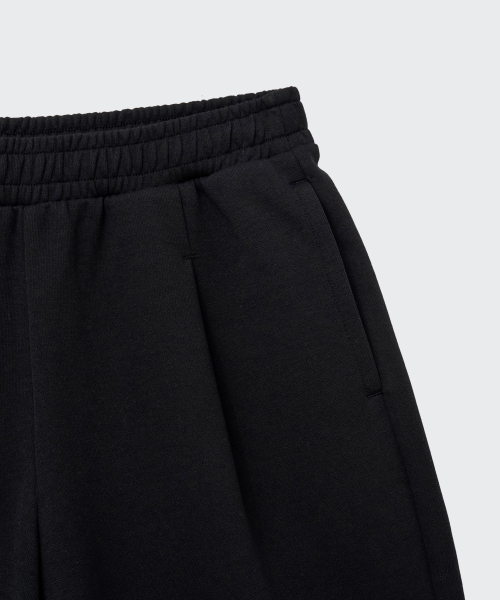 MUSINSA STANDARD KIDS（ムシンサスタンダードキッズ）の「ダブルニットワンタックロングバミューダスウェットパンツ[ブラック]（その他パンツ・レディース・その他・110/120/130/140/150/160）」の6枚目の写真