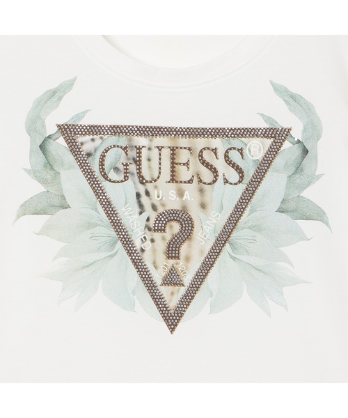 Guess（ゲス）の「FLOWER Triangle Tee Tシャツ ロゴTシャツ（Tシャツ/カットソー・レディース・ホワイト・X-SMALL/SMALL/MEDIUM/LARGE）」の5枚目の写真