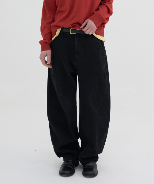 NOUN(ノウン)の「balanced denim pants (black)(デニムパンツ・メンズ・その他・0/1/2)」の3枚目の写真