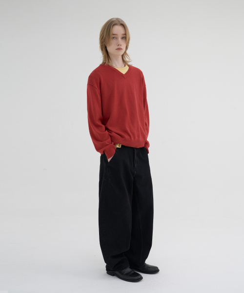 NOUN(ノウン)の「balanced denim pants (black)(デニムパンツ・メンズ・その他・0/1/2)」の4枚目の写真