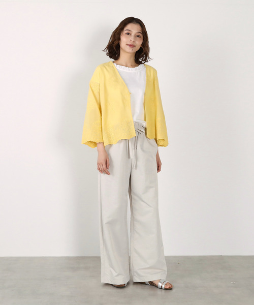 LOGEMENT DE CLAIRE(ロジュモンドクレール)の「【LOURMARIN】ウエストフリルイージーパンツ(その他パンツ・レディース・オリーブ/ライトグレー/グレー・2/3)」の15枚目の写真