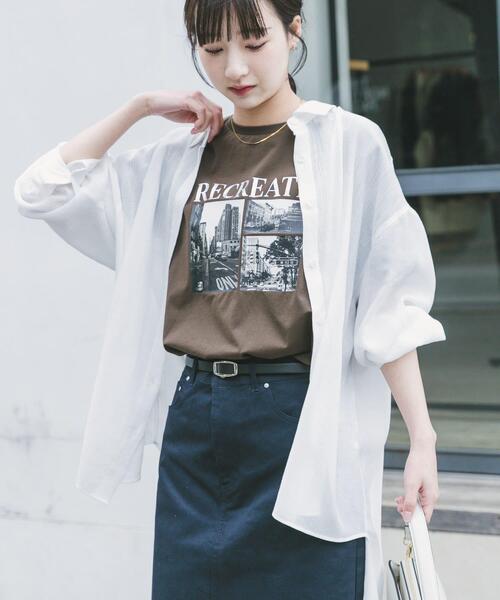 ITEMS URBANRESEARCH(アイテムズ アーバンリサーチ)の「シアーヨウリュウシャツ(シャツ/ブラウス・レディース・ミント/ネイビー/ホワイト/ピンク系その他・FREE)」の2枚目の写真
