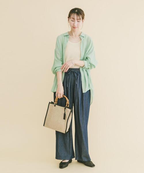 ITEMS URBANRESEARCH(アイテムズ アーバンリサーチ)の「シアーヨウリュウシャツ(シャツ/ブラウス・レディース・ミント/ネイビー/ホワイト/ピンク系その他・FREE)」の15枚目の写真