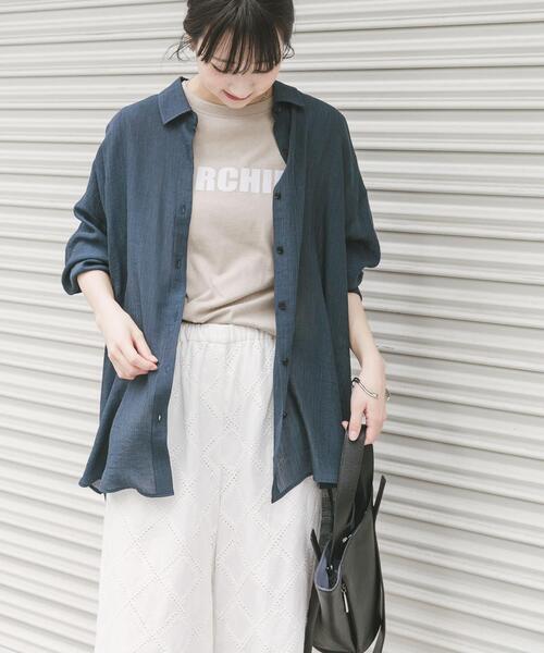 ITEMS URBANRESEARCH(アイテムズ アーバンリサーチ)の「シアーヨウリュウシャツ(シャツ/ブラウス・レディース・ミント/ネイビー/ホワイト/ピンク系その他・FREE)」の19枚目の写真