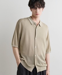 ASTRONOMY（アストロノミー）の「Buyer's Select   【接触冷感 】14G 鹿の子編み ルーズサイズポロカーディガン（カーディガン/ボレロ）」