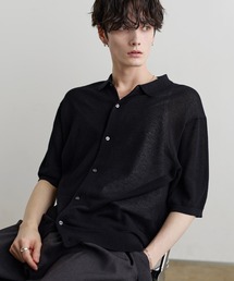 ASTRONOMY（アストロノミー）の「Buyer's Select   【接触冷感 】14G 鹿の子編み ルーズサイズポロカーディガン（カーディガン/ボレロ）」