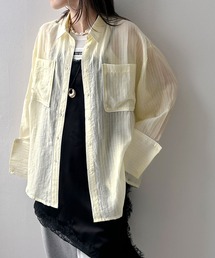 bohmal（ボマール）の「シアーストライプパイピングシャツ（シャツ/ブラウス）」