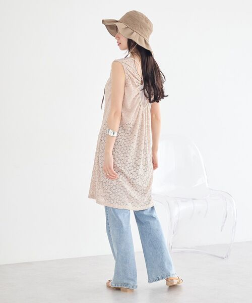 earth music&ecology(アースミュージックアンドエコロジー)の「【UVカット】タックハット(ハット・レディース・ブラック/チェック/モカ・FREE)」の11枚目の写真