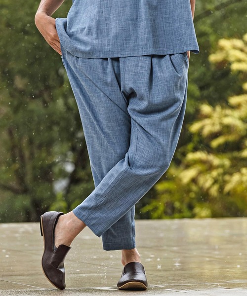 CAMBIO(カンビオ)の「mp14970- Slub Oxford Tapered Pants テーパードパンツ(S600026cmb)(その他パンツ・メンズ・ネイビー/チャコール/グレー/ブラック・L/M/S)」の4枚目の写真