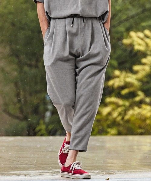 CAMBIO(カンビオ)の「mp14970- Slub Oxford Tapered Pants テーパードパンツ(S600026cmb)(その他パンツ・メンズ・ネイビー/チャコール/グレー/ブラック・L/M/S)」の2枚目の写真