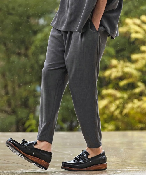 CAMBIO(カンビオ)の「mp14970- Slub Oxford Tapered Pants テーパードパンツ(S600026cmb)(その他パンツ・メンズ・ネイビー/チャコール/グレー/ブラック・L/M/S)」の5枚目の写真