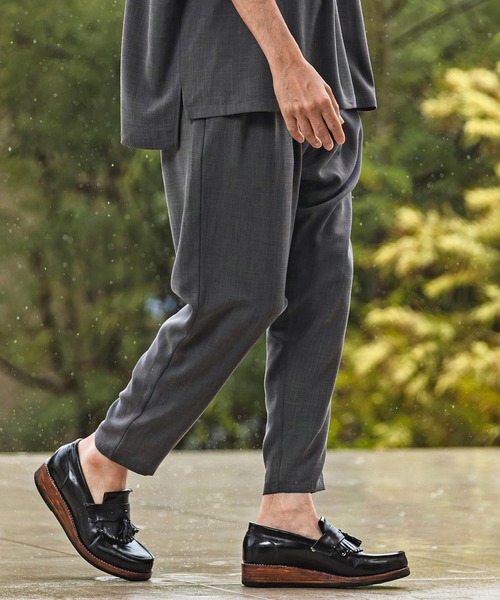 CAMBIO(カンビオ)の「mp14970- Slub Oxford Tapered Pants テーパードパンツ(S600026cmb)(その他パンツ・メンズ・ネイビー/チャコール/グレー/ブラック・L/M/S)」の6枚目の写真