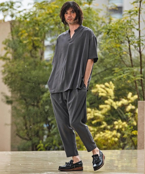 CAMBIO(カンビオ)の「mp14970- Slub Oxford Tapered Pants テーパードパンツ(S600026cmb)(その他パンツ・メンズ・ネイビー/チャコール/グレー/ブラック・L/M/S)」の7枚目の写真