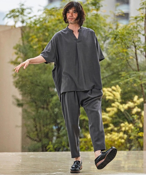 CAMBIO(カンビオ)の「mp14970- Slub Oxford Tapered Pants テーパードパンツ(S600026cmb)(その他パンツ・メンズ・ネイビー/チャコール/グレー/ブラック・L/M/S)」の8枚目の写真