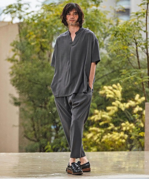 CAMBIO(カンビオ)の「mp14970- Slub Oxford Tapered Pants テーパードパンツ(S600026cmb)(その他パンツ・メンズ・ネイビー/チャコール/グレー/ブラック・L/M/S)」の9枚目の写真