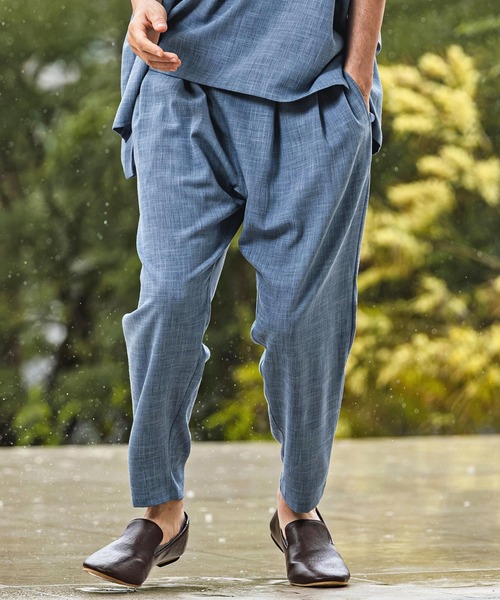 CAMBIO(カンビオ)の「mp14970- Slub Oxford Tapered Pants テーパードパンツ(S600026cmb)(その他パンツ・メンズ・ネイビー/チャコール/グレー/ブラック・L/M/S)」の10枚目の写真