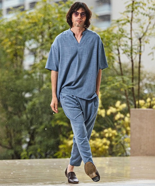 CAMBIO(カンビオ)の「mp14970- Slub Oxford Tapered Pants テーパードパンツ(S600026cmb)(その他パンツ・メンズ・ネイビー/チャコール/グレー/ブラック・L/M/S)」の12枚目の写真