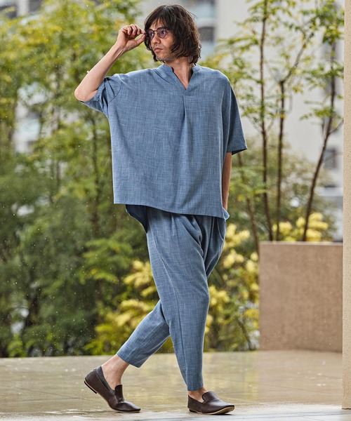 CAMBIO(カンビオ)の「mp14970- Slub Oxford Tapered Pants テーパードパンツ(S600026cmb)(その他パンツ・メンズ・ネイビー/チャコール/グレー/ブラック・L/M/S)」の13枚目の写真