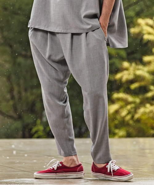 CAMBIO(カンビオ)の「mp14970- Slub Oxford Tapered Pants テーパードパンツ(S600026cmb)(その他パンツ・メンズ・ネイビー/チャコール/グレー/ブラック・L/M/S)」の16枚目の写真