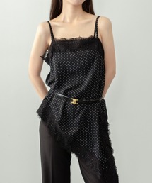 on:nue（オンニュ）の「【on:nue】[ドット柄 / 着用動画あり！] サテンレースキャミトップス /2026 SS COLLECTION（キャミソール）」