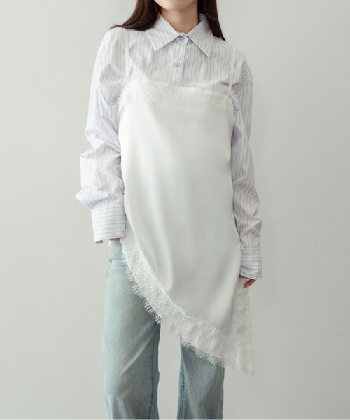 on:nue（オンニュ）の「【on:nue】[お気に入り登録数1,800突破！][ドット柄 / 着用動画あり！] サテンレースキャミトップス（キャミソール・レディース・ブラック/アイボリー/ブラック系その他・FREE）」の21枚目の写真