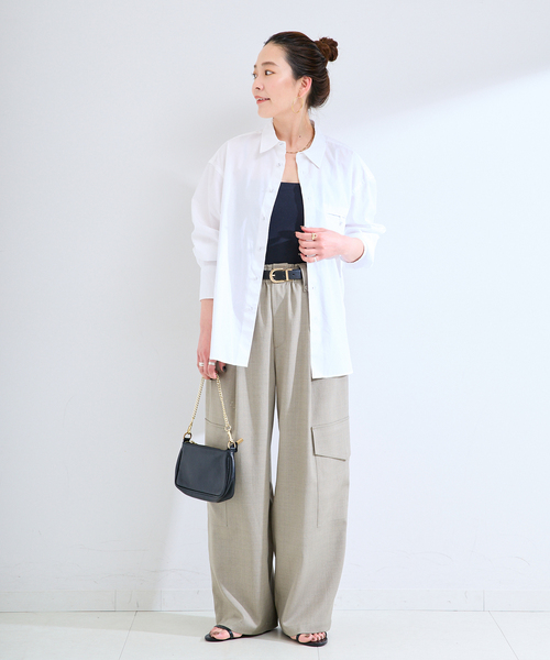 B.C STOCK(ベーセーストック)の「《追加》ウォッシャブル / 無地ストライプ シャツ(シャツ/ブラウス・レディース・ブルー/ネイビー/ホワイト・FREE)」の20枚目の写真