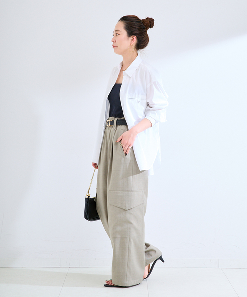 B.C STOCK(ベーセーストック)の「《追加》ウォッシャブル / 無地ストライプ シャツ(シャツ/ブラウス・レディース・ブルー/ネイビー/ホワイト・FREE)」の21枚目の写真